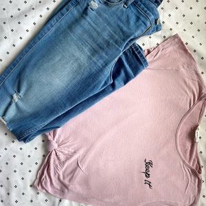 Pink tied “Keep it” top